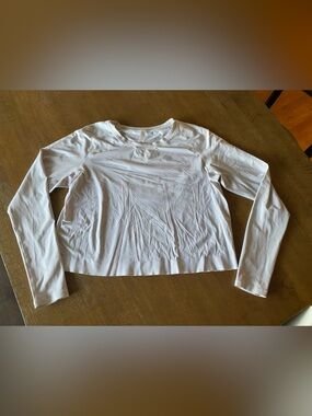 lululemon white textured performance top